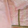 Vintage Hand- Sewn Satin Pink & Green Apron Skirt - Image 2