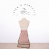 Vintage Hand- Sewn Satin Pink & Green Apron Skirt