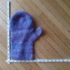 Cooking BBQ Knit Woolen Mitten Unisex Purple Marled Printed Right Hand Single Glove