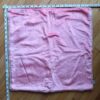 Pillow Cover Pink Velour Smooth Fabric Zipper 19" x 19" Square Cushion Case
