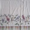 Vintage White Pink Plaid Birds Print Decorative 27 x 36 in Window CurtainSet - Image 2